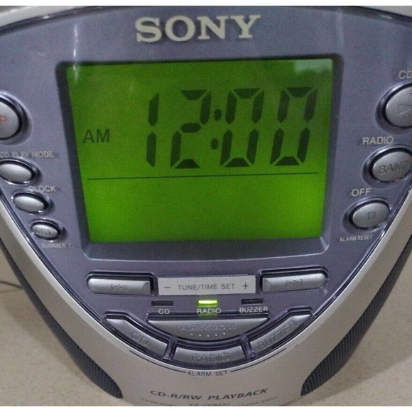 Sony Dream Machine ICF-CD843V AM/FM 4-Band Radio CD Player Alarm TESTED - Picture 2 of 9